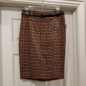 Multi-color pencil skirt